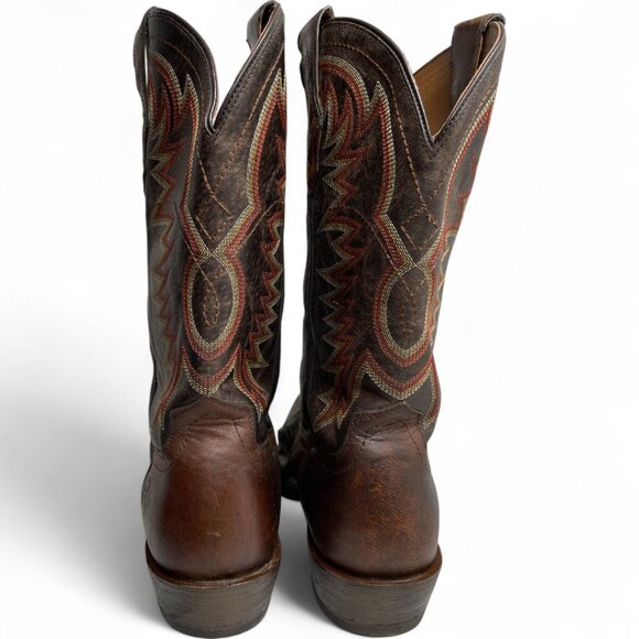 Ariat Brown Leather Western Cowboy Biker Boots Men's 10.5 EE Wide - Picture 8 of 12